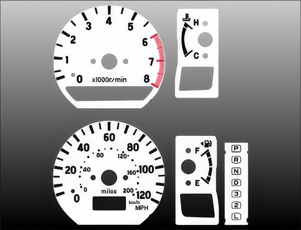 1987-1991 Toyota Camry Dash Cluster White Face Gauges 87-91